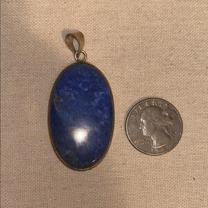Elegant Blue Stone Pendant